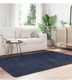 Hoogpolig vloerkleed NAVARRA 130x200 cm polyester marineblauw