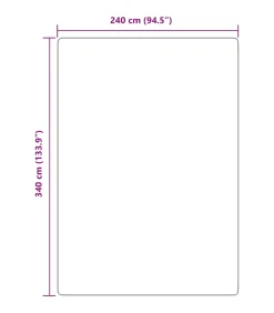 Hoogpolig vloerkleed NAVARRA 240x340 cm polyester lichtgrijs