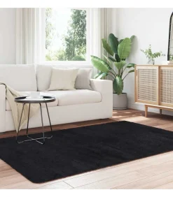 Hoogpolig vloerkleed NAVARRA 130x200 cm polyester zwart