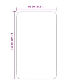 Hoogpolig vloerkleed NAVARRA 80x150 cm polyester lichtgrijs