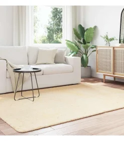 Hoogpolig vloerkleed NAVARRA 160x230 cm polyester crèmekleurig