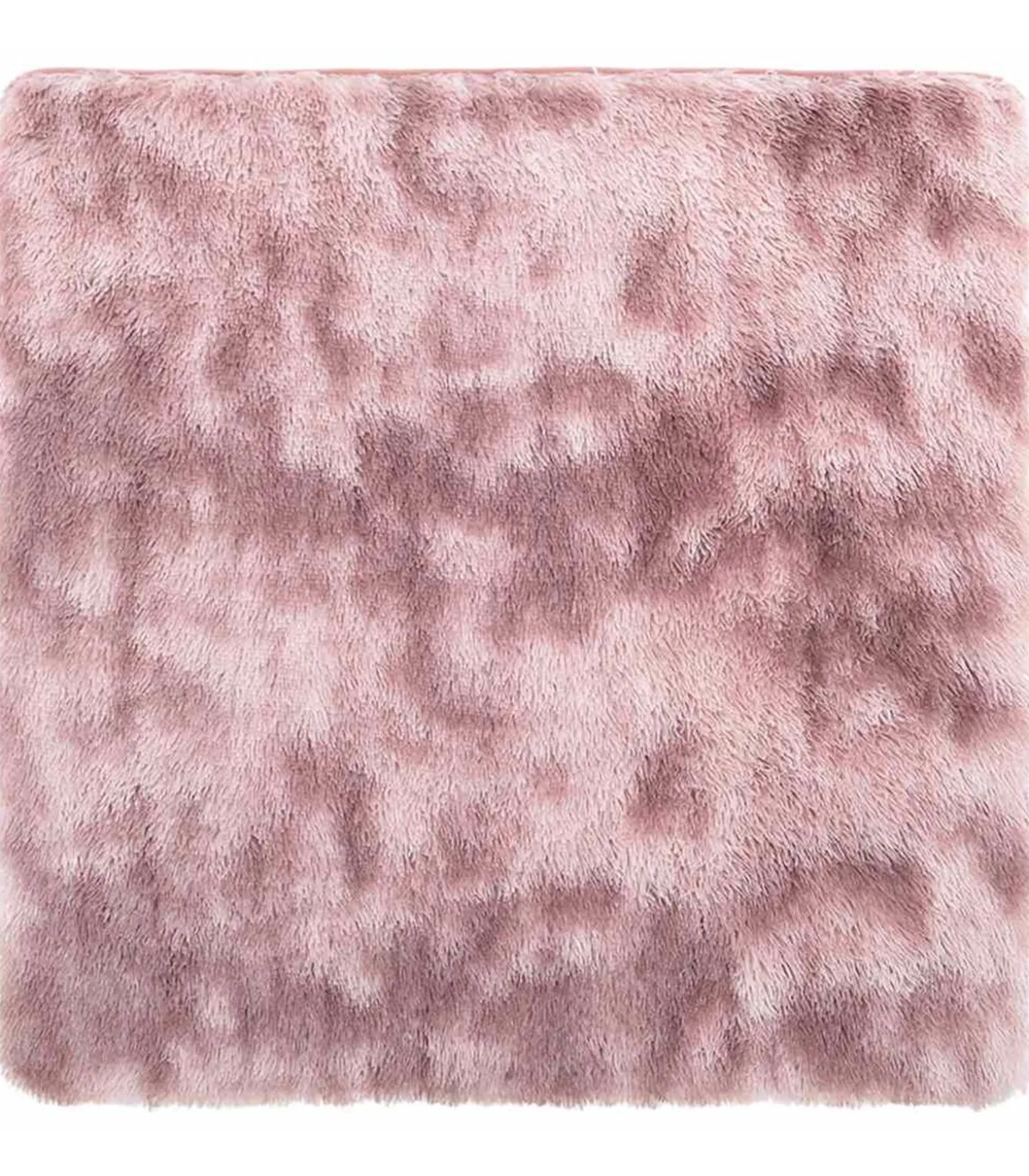 Hoogpolig vloerkleed NAVARRA 120x120 cm polyester stoffig roze