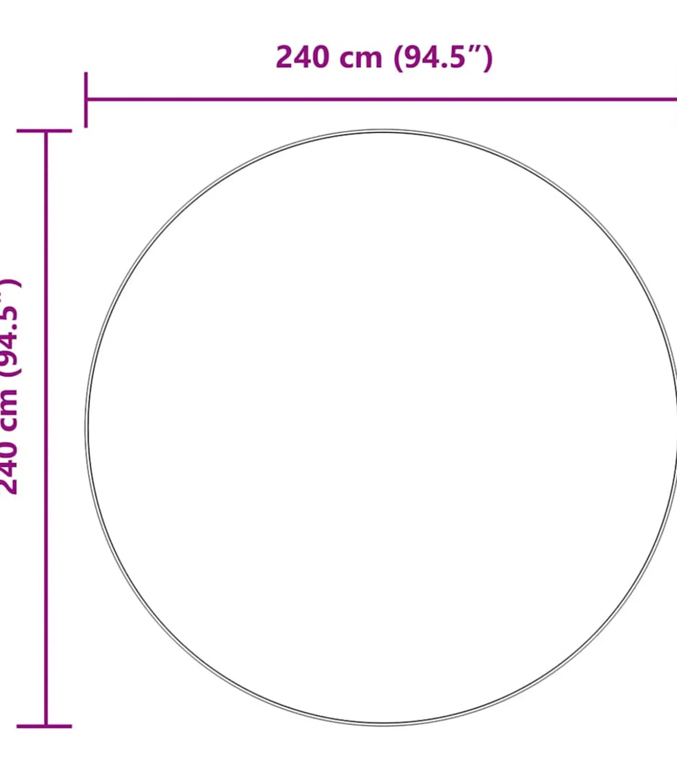 Hoogpolig vloerkleed NAVARRA 240x240 cm polyester stoffig roze