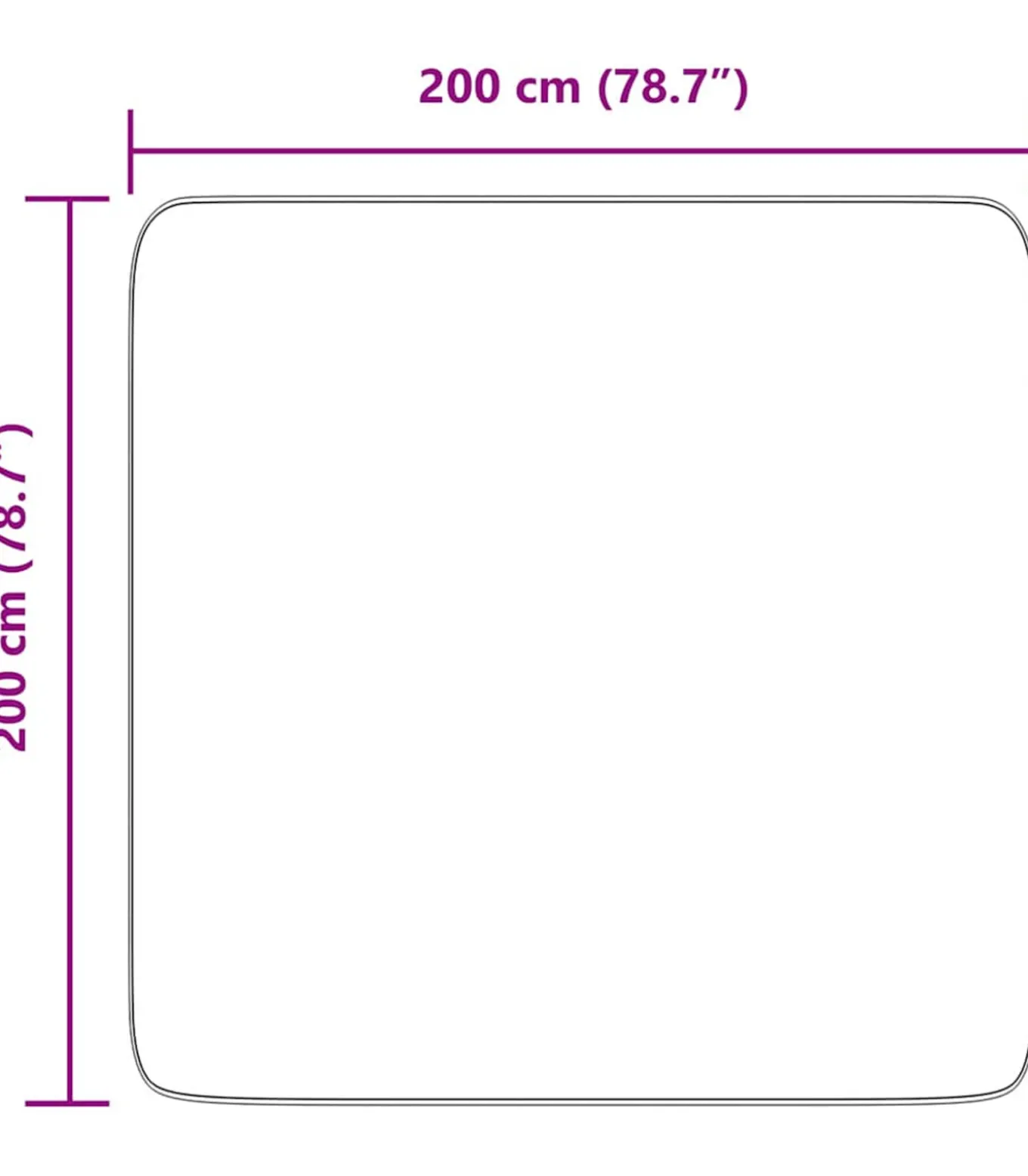 Hoogpolig vloerkleed NAVARRA 200x200 cm polyester beige