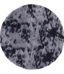 Hoogpolig vloerkleed NAVARRA 160x160 cm polyester donkergrijs