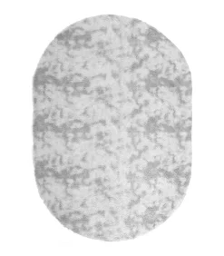 Hoogpolig vloerkleed NAVARRA 300x200 cm polyester zilvergrijs