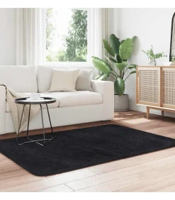 Hoogpolig vloerkleed NAVARRA 120x170 cm polyester zwart
