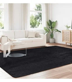 Hoogpolig vloerkleed NAVARRA 240x340 cm polyester zwart