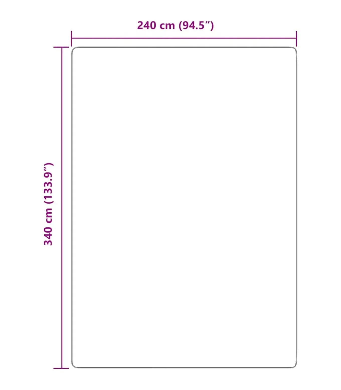 Hoogpolig vloerkleed NAVARRA 240x340 cm polyester zwart