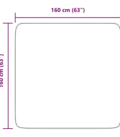 Hoogpolig vloerkleed NAVARRA 160x160 cm polyester lichtgrijs