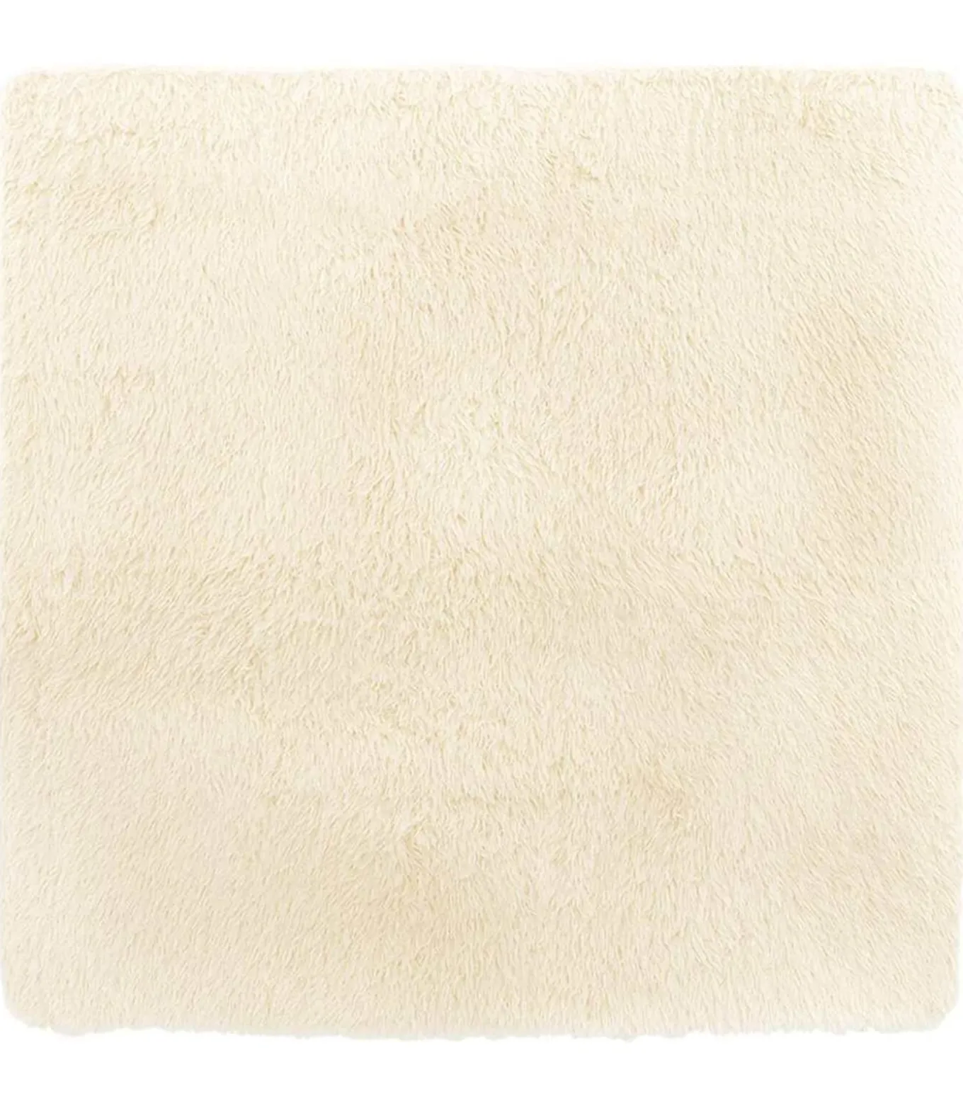 Hoogpolig vloerkleed NAVARRA 240x240 cm polyester crèmekleurig