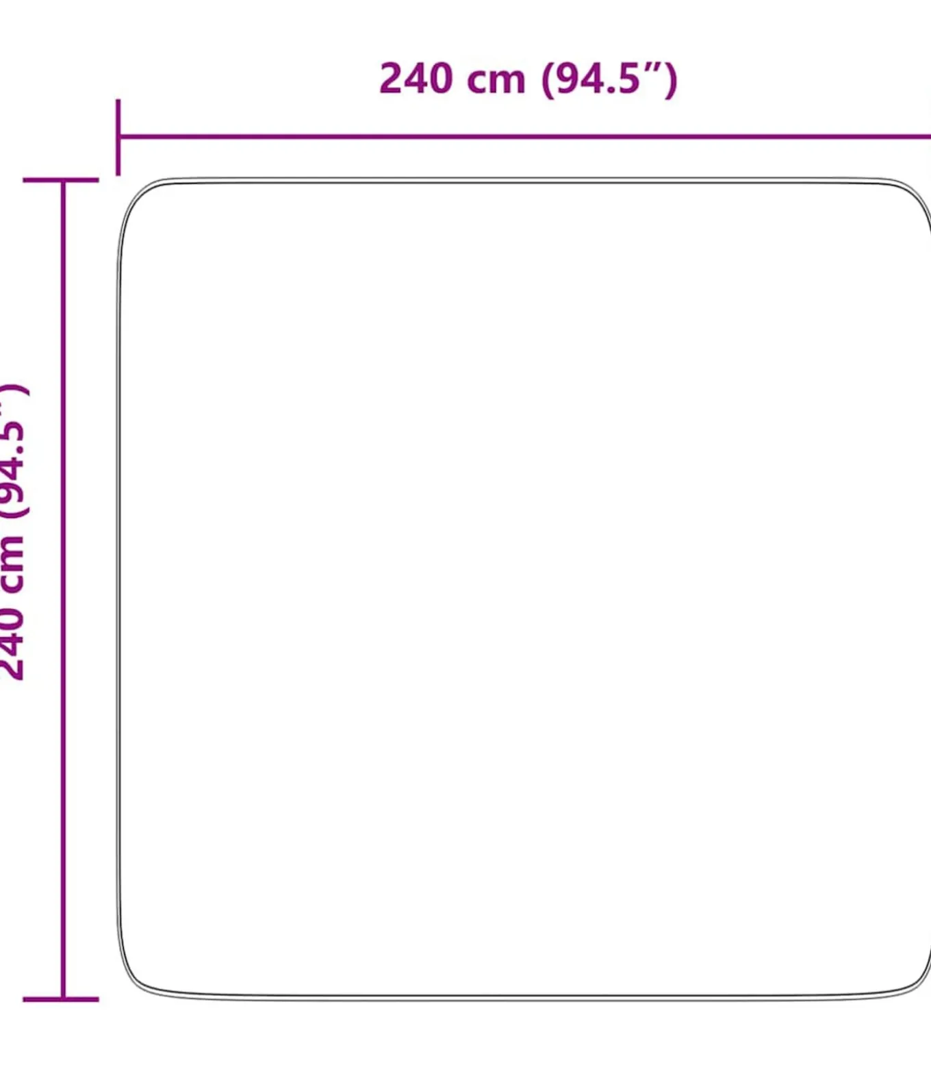 Hoogpolig vloerkleed NAVARRA 240x240 cm polyester crèmekleurig