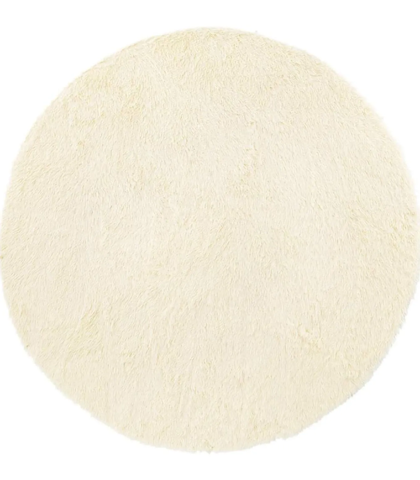 Hoogpolig vloerkleed NAVARRA 100x100 cm polyester crèmekleurig