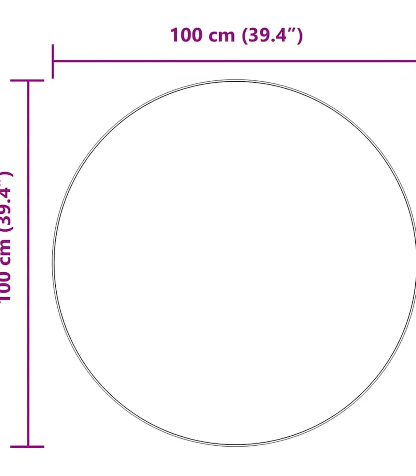 Hoogpolig vloerkleed NAVARRA 100x100 cm polyester crèmekleurig