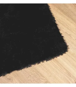 Hoogpolig vloerkleed NAVARRA 160x230 cm polyester zwart