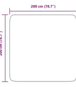 Hoogpolig vloerkleed NAVARRA 200x200 cm polyester marineblauw