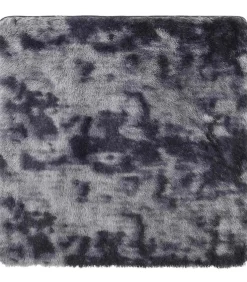 Hoogpolig vloerkleed NAVARRA 160x160 cm polyester donkergrijs