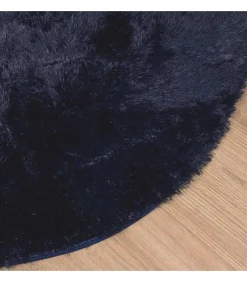 Hoogpolig vloerkleed NAVARRA 300x200 cm polyester marineblauw