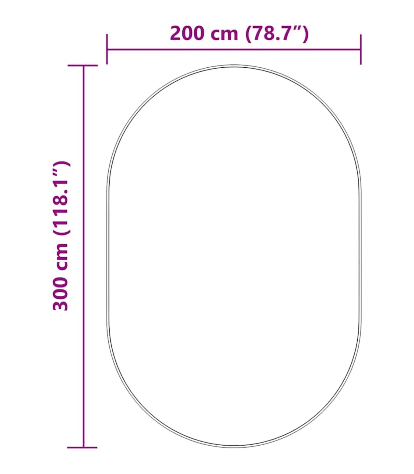 Hoogpolig vloerkleed NAVARRA 300x200 cm polyester marineblauw