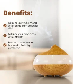 Houten Aromadiffuser Transparant Paneel [USB]