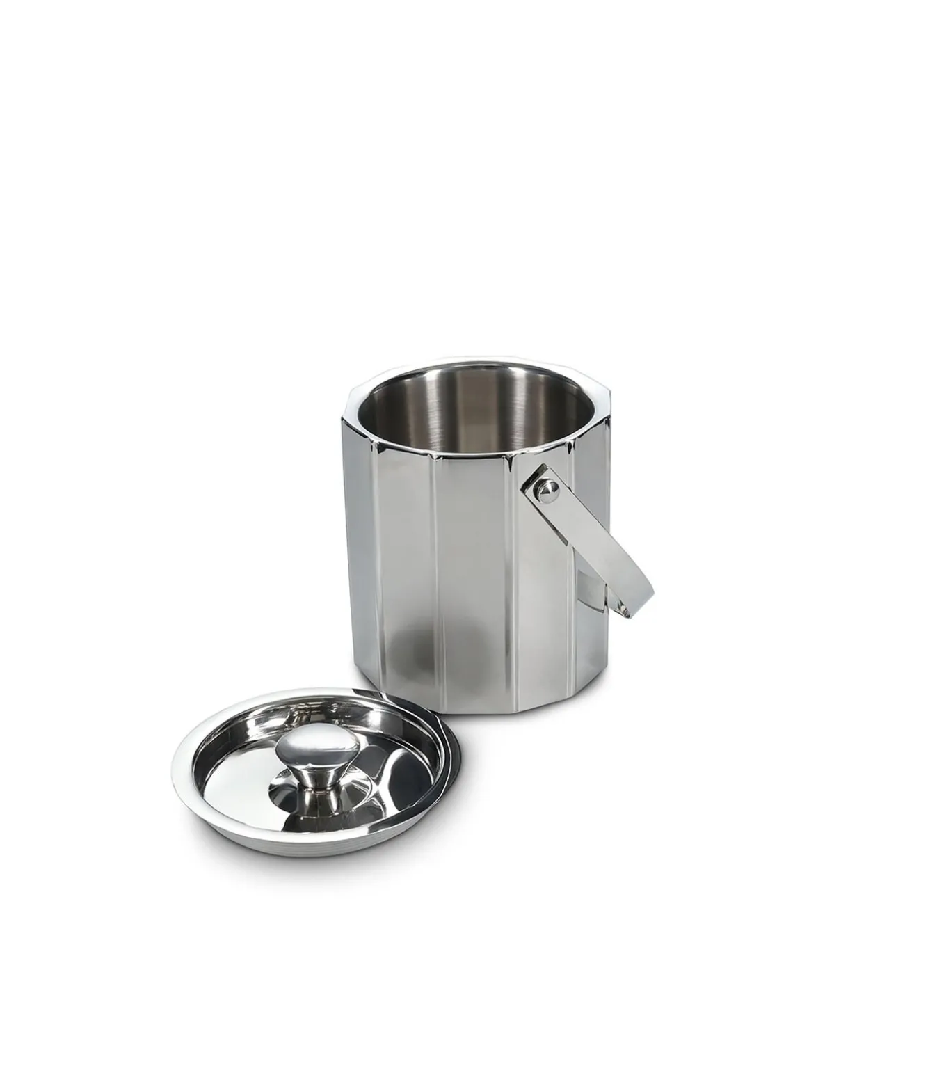 Ijsemmer 15,5xH17,5cm dubbelwandig zilver Nox