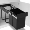 Inbouwprullenbak uittrekbaar soft-close 20 L