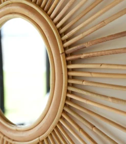 Isidore - Spiegel van natuurlijk rotan 80 cm