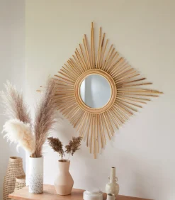 Isidore - Spiegel van natuurlijk rotan 80 cm