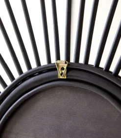 Isidore - Zwarte rotan spiegel 80 cm