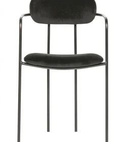 Ivy Eetkamerstoelen - Fluweel - Zwart - Set van 6