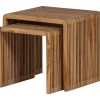Jasmijn Bijzettafels - Recycled Teak - Naturel - Set van 2