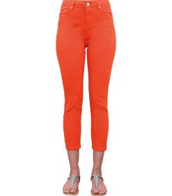 JAZZ - PIKANT ORANJE STRETCH KATOEN 7/8 JEANS