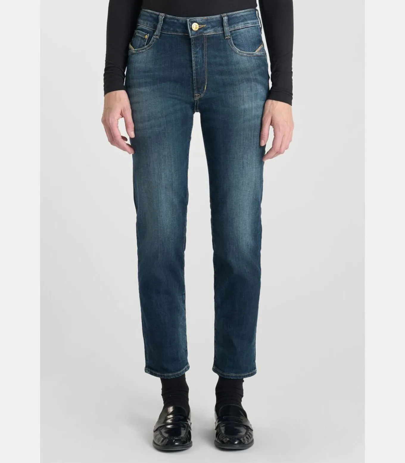 Jeans push-up slim hoge taille PULP, 7/8