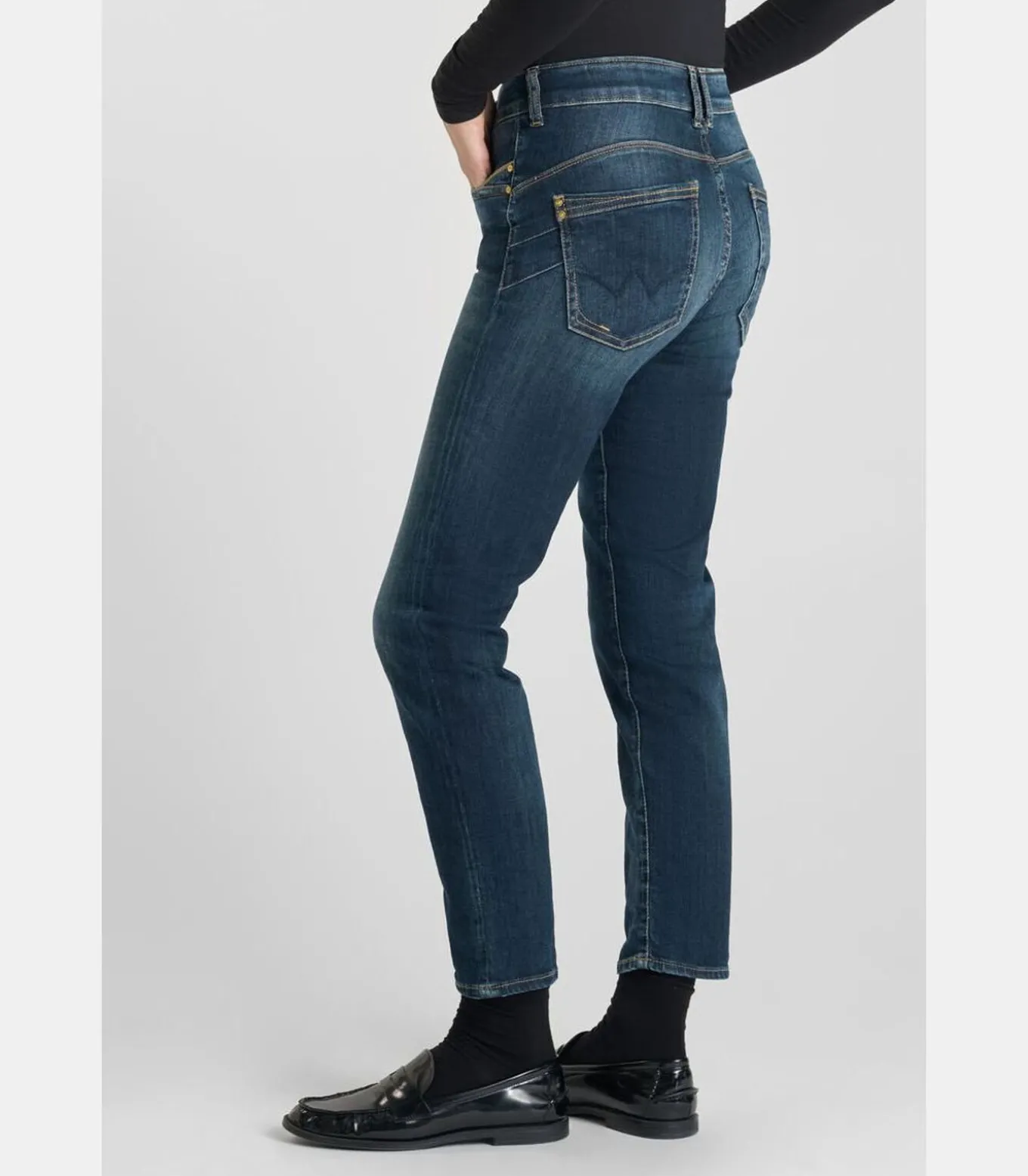 Jeans push-up slim hoge taille PULP, 7/8