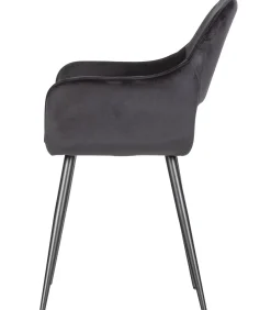 Jelle Eetkamerstoelen - Velvet - Zwart - Set van 6