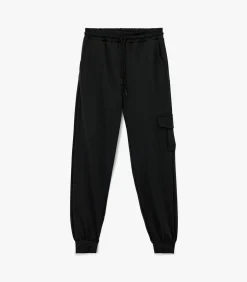 Joggingbroek met hoge taille en zakdetail