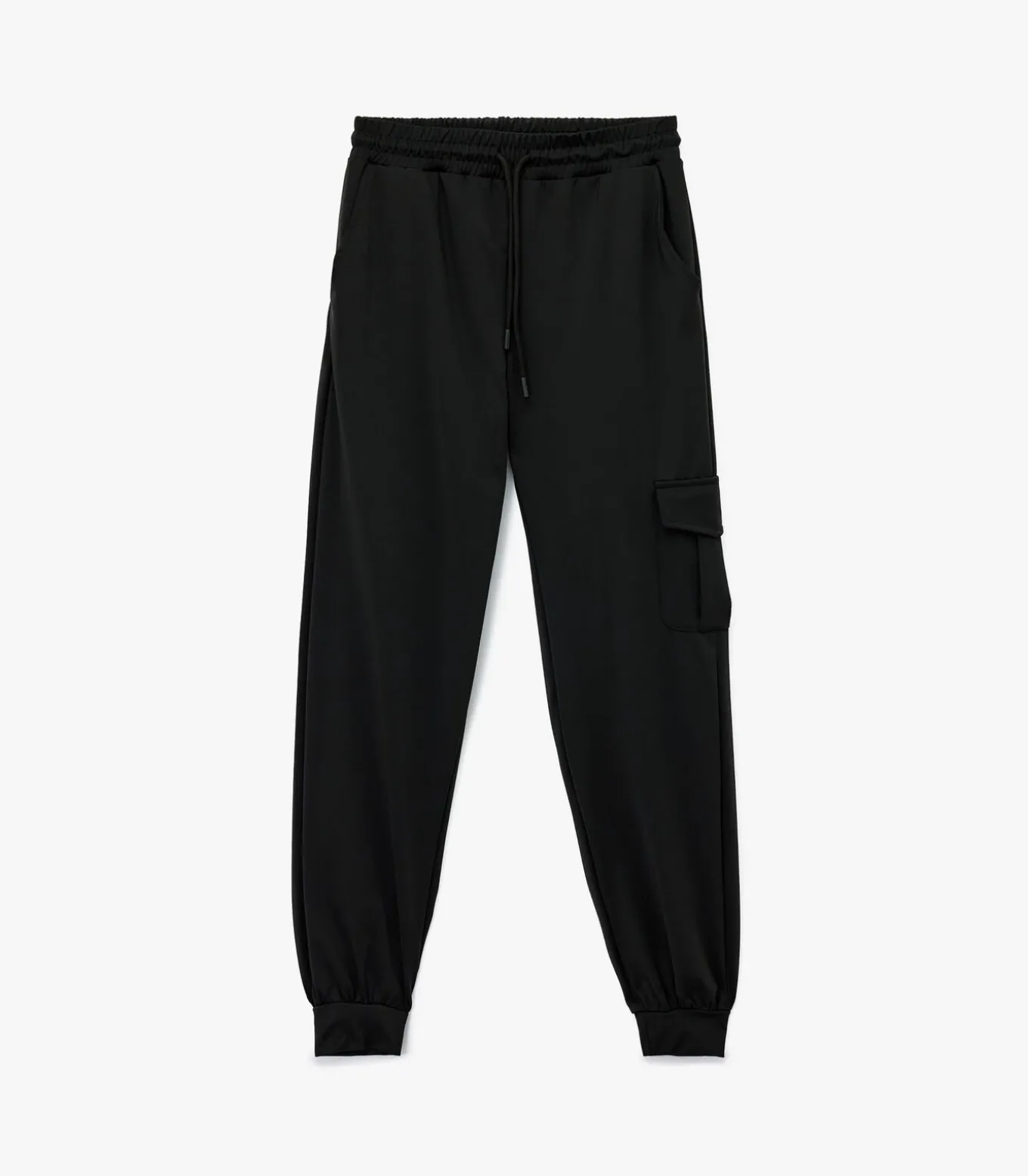 Joggingbroek met hoge taille en zakdetail