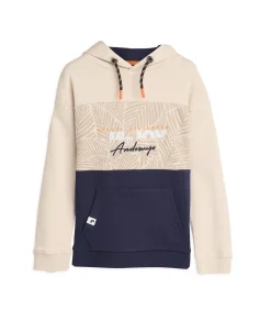 Jongens T-shirt met lange mouwen, capuchon en logo