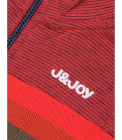 Jongenssweater met veelkleurige streep en rits