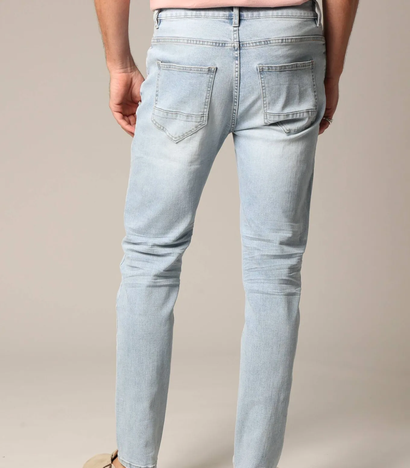 JOSUE - Herenjeans van licht denim