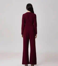 Jumpsuit met V-decolleté