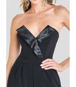 Jumpsuit “Satin Collar Scuba Jumpsuit”