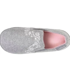 Junior Arabesque Comfort Slippers Heather Grey