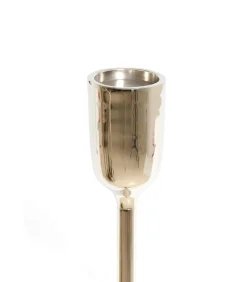 Kandelaar Velez - Glanzend Zilver - Ø13x104cm