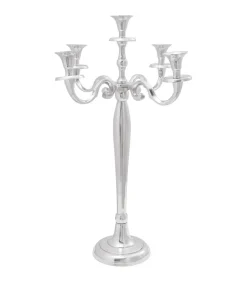 Kandelaar Zilver 39 x 39 x 60 cm Aluminium