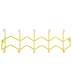 Kapstok Double Zig Zag - Heldergeel - 61x6.5x20cm
