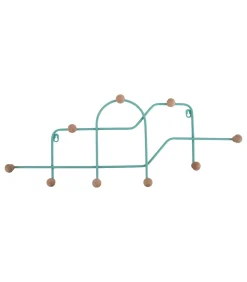 Kapstok Mace - Turqouise - 71x4x27cm
