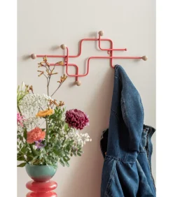 Kapstok Metro - Scarlet Rood - 60.5x4x26.5cm