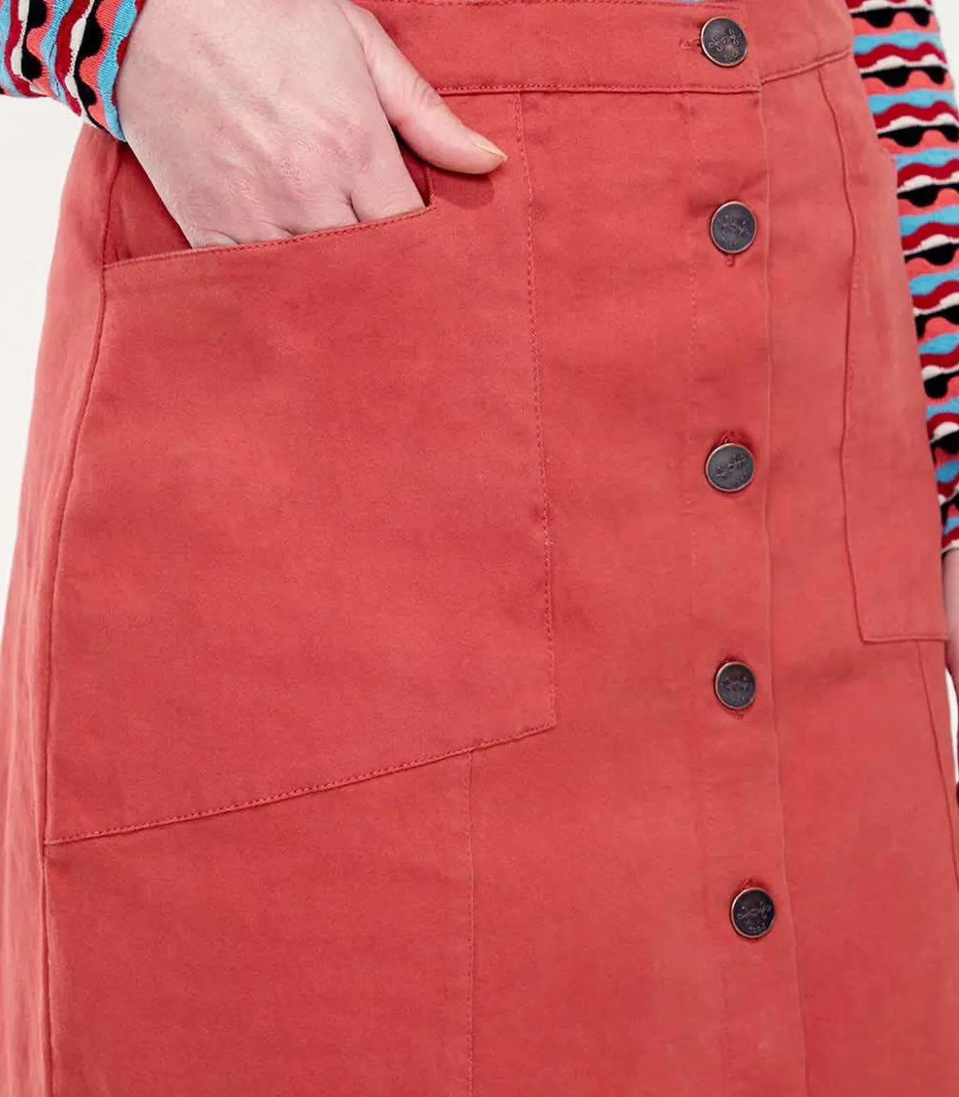 Katoenen rok met knopen PATIALA