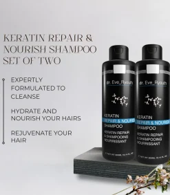 Keratine Repair & Nourish Shampoo 300 ml x 2